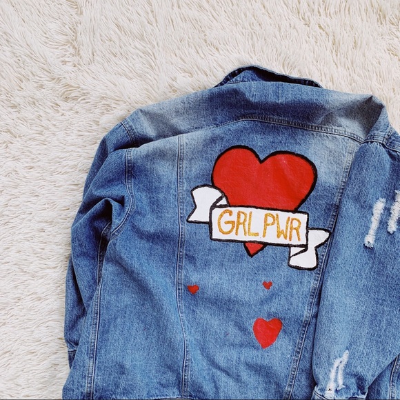 grl pwr denim jacket